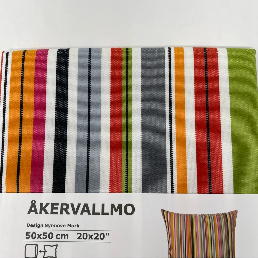 NEW Ikea Akervallmo 20x20 Pillow Cushion Cover Striped